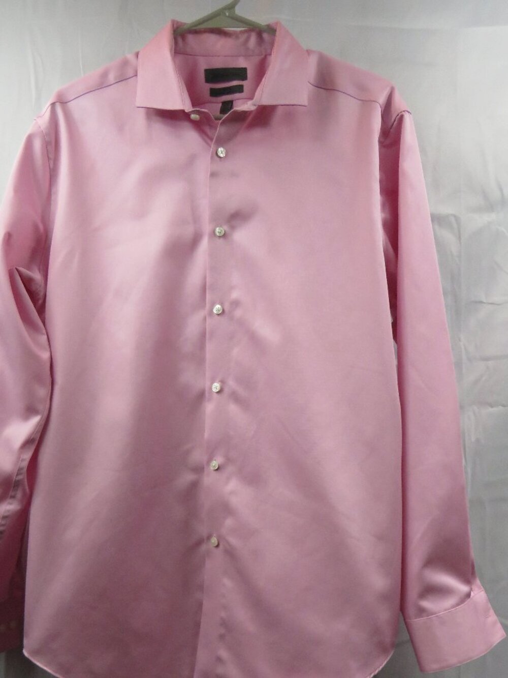 Calvin Klein Dress Shirt Men 17 34/35 Pink Slim Fit Infinite Non-Iron Cotton